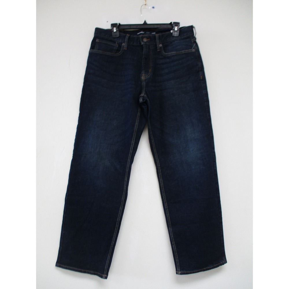 Old Navy Jeans Mens 33x30 Dark Wash Loose Fit Relaxed Denim Pants Utility